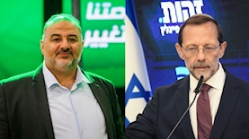 משה פייגלין ומנסור עבאס, צילום: פלאש90